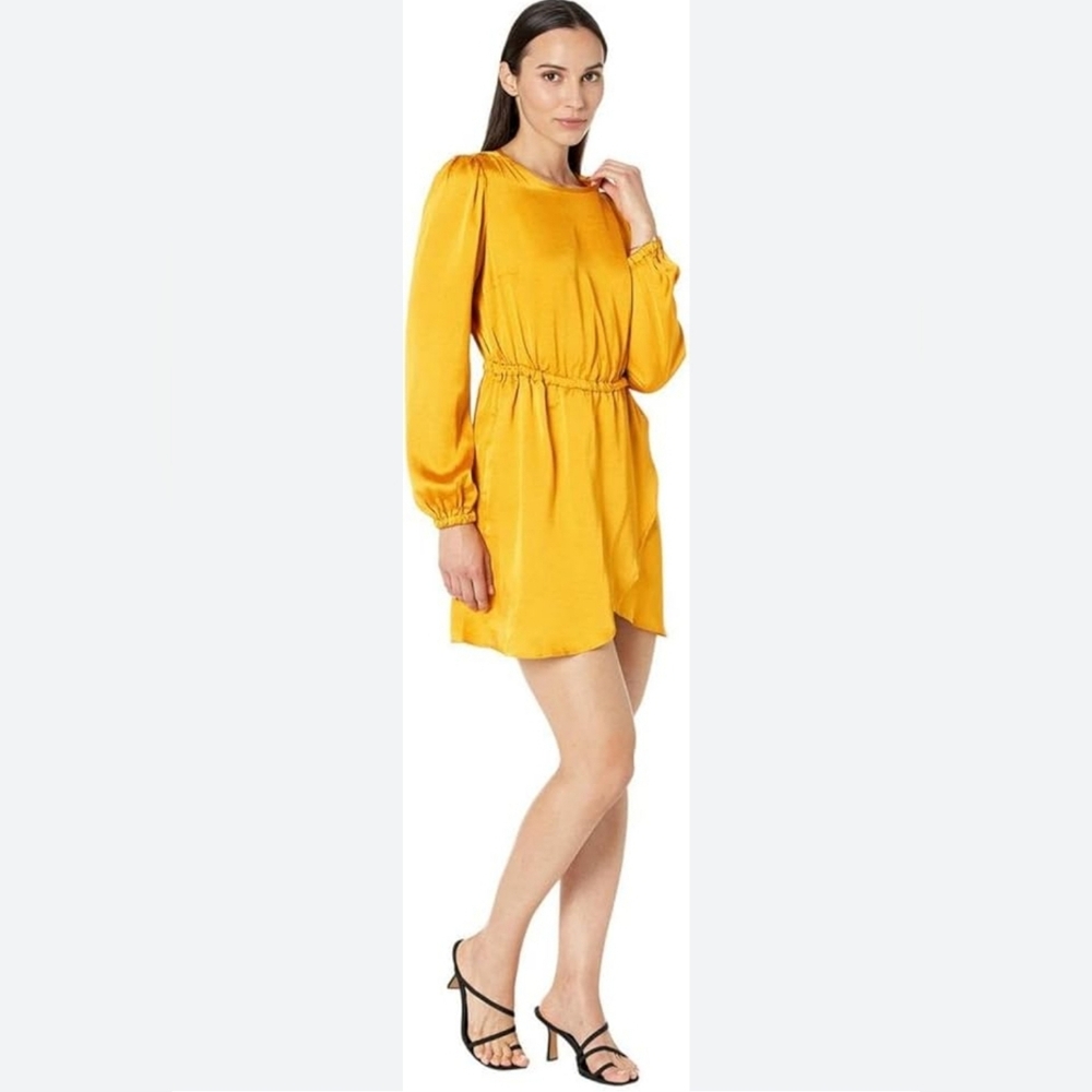 New Michael Kors 2x gold satin dress